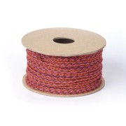 Cordon en coton tressé 2 mm - Rouge - Fuchsia - Marron foncé x1m|raw }}