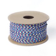 Cordon en coton tressé 2 mm - Prune - Bleu - Violet - Jaune clair x1m