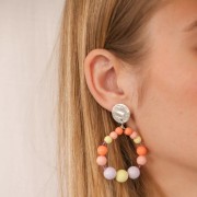 Perle en résine opaque 10 mm - Taupe x1