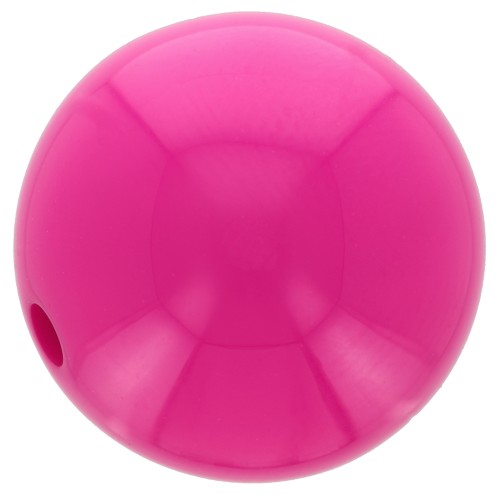 Perle en résine opaque 12 mm - Fuchsia x1