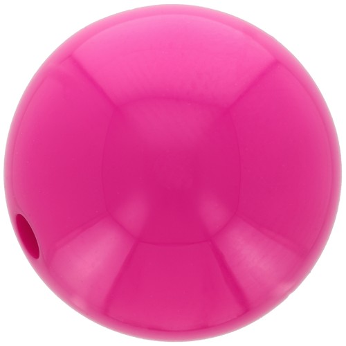Perle en résine opaque 14 mm - Fuchsia x1