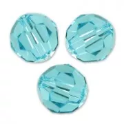 Perles rondes PureCrystal 5000 6 mm Light Turquoise x6