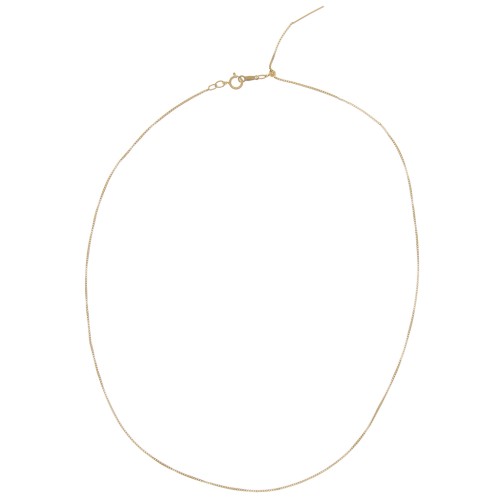 Tour de cou réglable maille Venitienne 0.8 mm -  Gold filled (or laminé)   x48cm