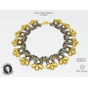 Perles en verre Navette 3 trous 6x12 mm - Metallic Iris Mat x10g