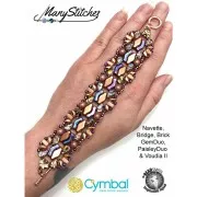 Perles en verre Navette 3 trous 6x12 mm - Metallic Iris Mat x10g