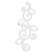 Intercalaires légers feuillages 40x16 mm argenté x10