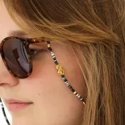 Perle coeur Ex-voto mexicain 16x10 mm - Doré à l'or fin x1