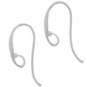 Crochets d'oreilles design 16 mm - Argent 925 x2