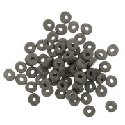 Perles Heishi rondelles en céramique 5.3x2.5 mm - Gris foncé mat x30|raw }}