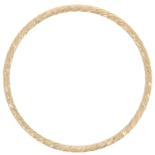 Anneau fermé diamanté 21 mm - Gold filled (or laminé)  x1