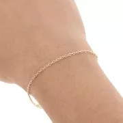 Chaîne maille Forçat striée 1.75 mm - Gold filled (or laminé)  x50cm