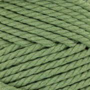 Bobine de cordon en coton pour macramé 5 mm - Vert eucalyptus x50m