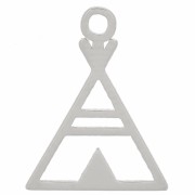 Breloque triangle ethnique - tipi - 13x10 mm en Argent 925 X1|raw }}
