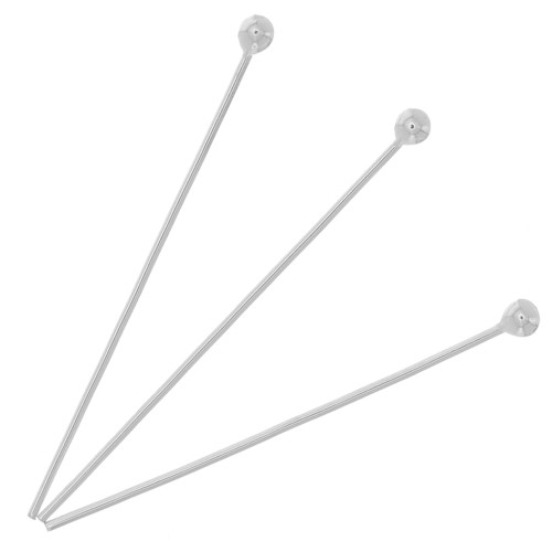 Clous tête boule 25x0.40 mm en Argent 925 x10