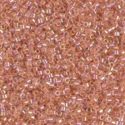Miyuki Delica 11/0 DB0054 - Dark Peach Lined Crystal AB x8g