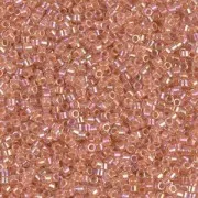 Miyuki Delica 11/0 DB0054 - Dark Peach Lined Crystal AB x8g