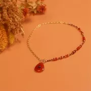 Pendentif poire 30x20 mm en pierre gemme - Lapis lazuli x1