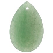 Pendentif poire 30x20 mm en pierre gemme - Aventurine x1|raw }}