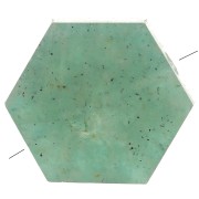 Perle plate forme hexagone 12x10 mm en pierre gemme - Amazonite x1|raw }}