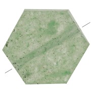 Perle plate forme hexagone 12x10 mm en pierre gemme - Aventurine x1|raw }}