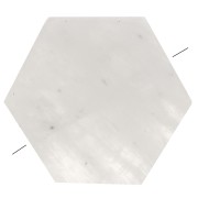 Perle plate forme hexagone 12x10 mm en pierre gemme - Pierre de lune x1|raw }}
