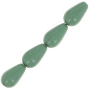 Perles nacrées Preciosa - Pearshape Pearl 10x6 mm - Sage x10