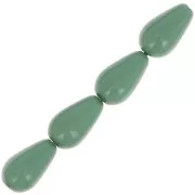 Perles nacrées Preciosa - Pearshape Pearl 10x6 mm - Sage x10