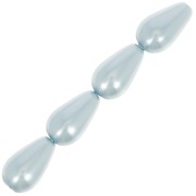 Perles nacrées Preciosa - Pearshape Pearl 10x6 mm - Light Blue x10|raw }}