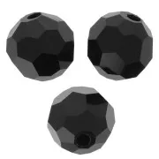 Perles rondes facettées Preciosa - Round Bead 6 mm - Jet x6