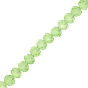 Perles rondelles facettées - rondes aplaties 6x5 mm Peridot x41cm
