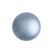 Cabochon rond en verre par Puca® 14 mm - Light Blue Metallic Mat x1