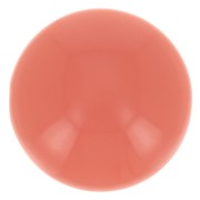 Cabochon rond 14 mm en résine opaque - Rose corail x1