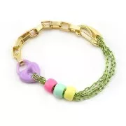 Fermoir mousqueton de sécurité 21 mm - Doré x1