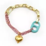 Fermoir mousqueton 21 mm - Rhodié x1