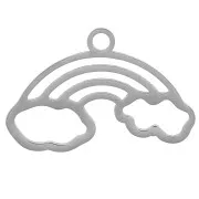Pendentif arc-en-ciel avec nuage 12x19 mm - Acier inoxydable 304 x1