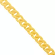 Chaîne acrylique maille gourmette 16 mm - Opaque jaune Mat x48cm
