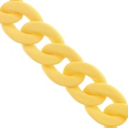 Chaîne acrylique maille gourmette 16 mm - Opaque jaune Mat x48cm