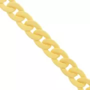 Chaîne acrylique maille gourmette 20 mm - Opaque jaune Mat x48cm
