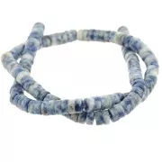 Perles Heishi rondelles en pierre gemme 6x3 mm - Sodalite x38cm