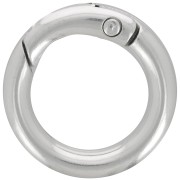 Fermoir rond mousqueton 24 mm - Placage Argent fin vieilli x1|raw }}