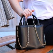 Fermoir rond mousqueton 25 mm - Blanc x1