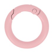 Fermoir rond mousqueton 20 mm - Rose clair x1