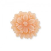 Cabochon fleur en résine  13 mm Rose Peach Mat x1|raw }}