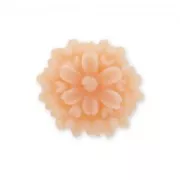 Cabochon fleur en résine  13 mm Rose Peach Mat x1
