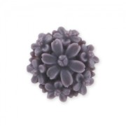 Cabochon fleur en résine  13 mm Violet foncé Mat x1|raw }}