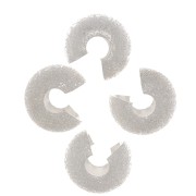 Caches perles à écraser diamantés 9 mm - Placage Argent fin x20