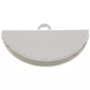 Embout pince demi-lune 18x11 mm - Placage Argent fin x1