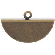 Embout pince demi-lune 18x11 mm - Bronze x1|raw }}