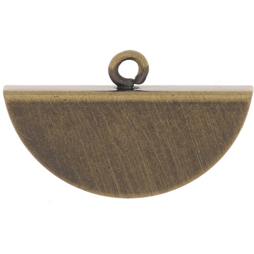 Embout pince demi-lune 18x11 mm - Bronze x1