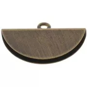 Embout pince demi-lune 18x11 mm - Bronze x1